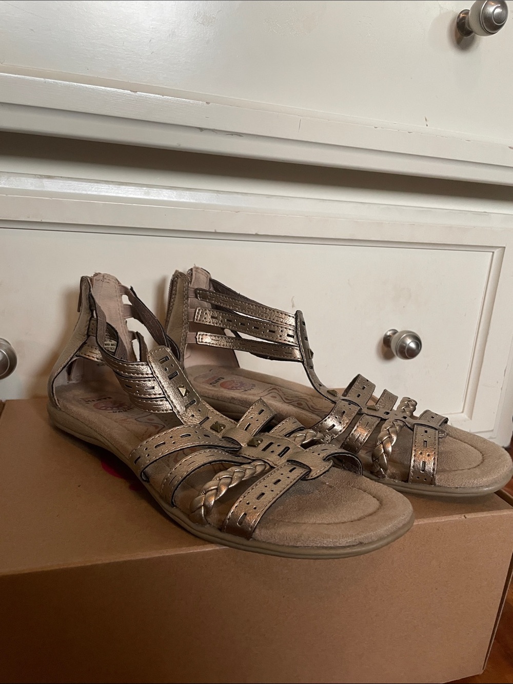 Earth Spirit Golden Boho Sandals